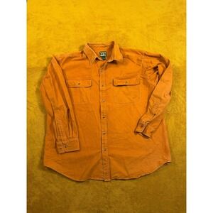 Guide Series by Gordon Brothers Orange Long Sleeve Button Up Shirt 2XLT